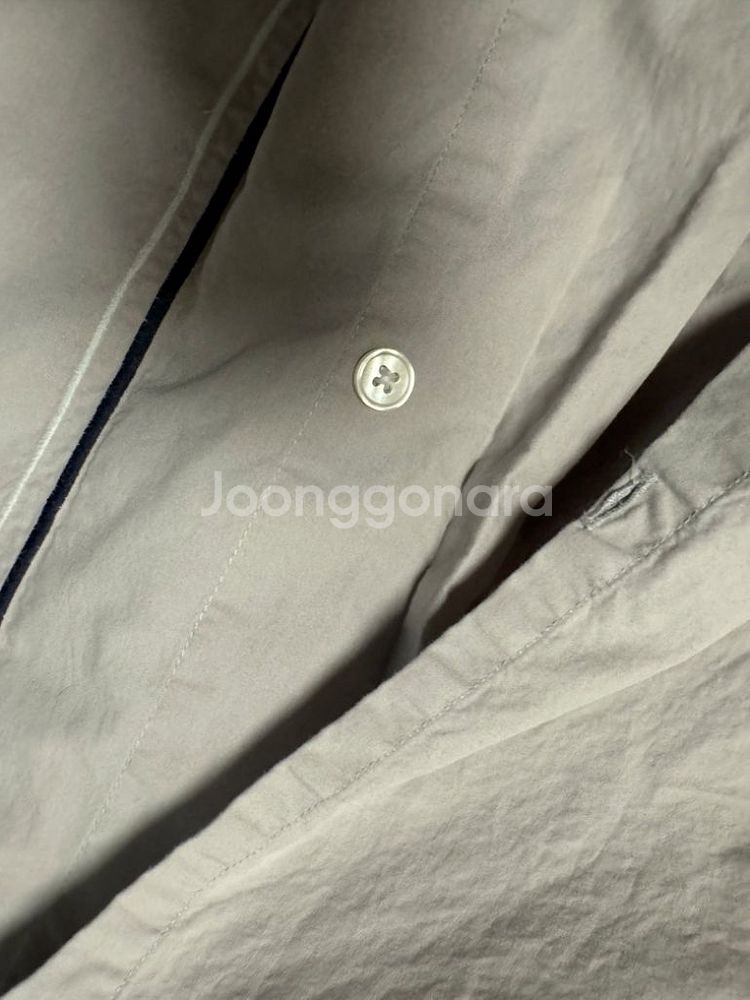 까사미아 이불커버 퀸사이즈 그레이 자수 라인 중고 구입--3