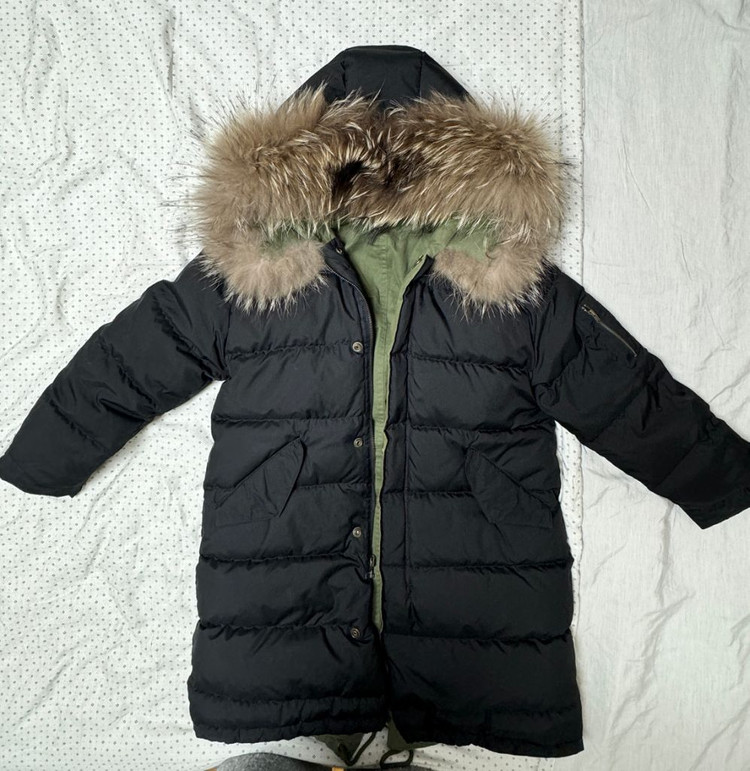 미미씨엘 야상덕다운 양면패딩(택포)--1