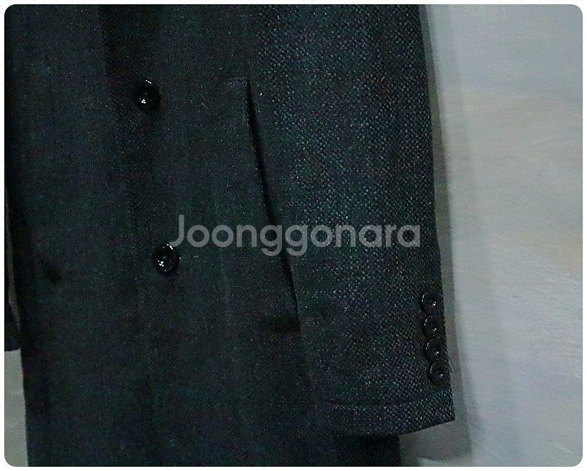 DKNY 울 캐시미어 트위드 체스터필드 코트 100--4