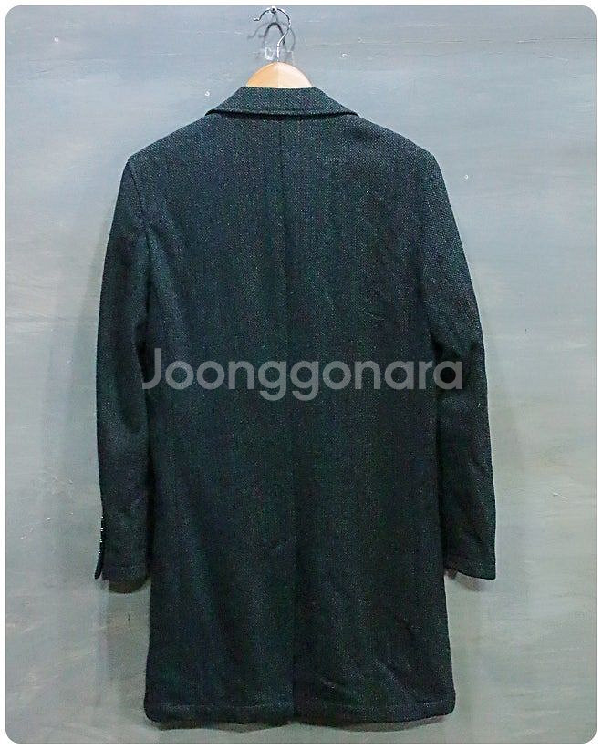 DKNY 울 캐시미어 트위드 체스터필드 코트 100--1