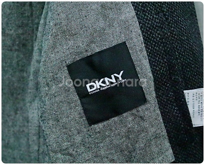 DKNY 울 캐시미어 트위드 체스터필드 코트 100--7