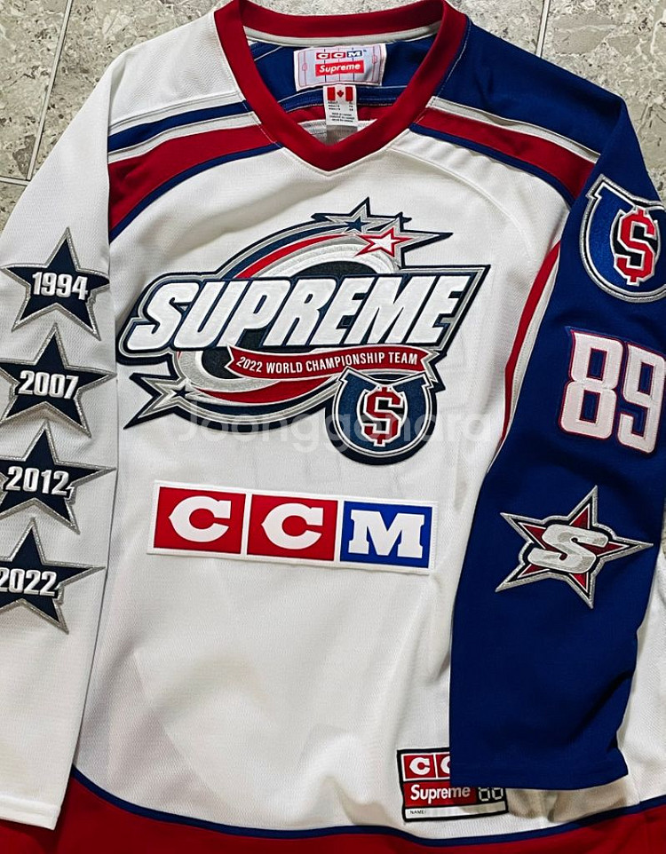 슈프림 ccm 하키 져지 화이트 xl--1