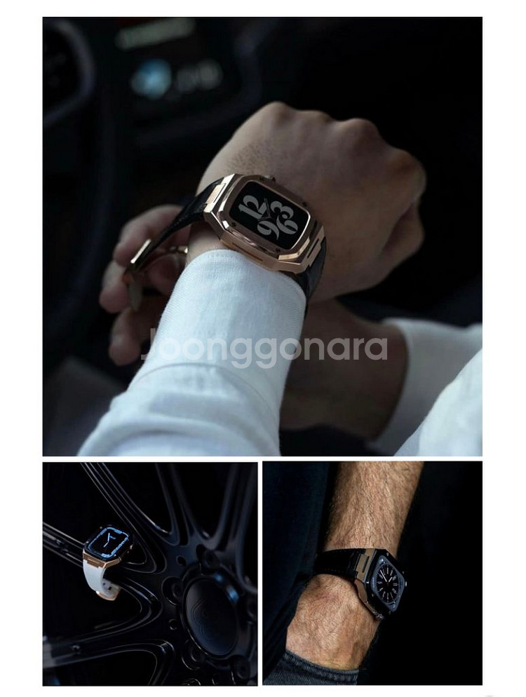 애플워치 SE2 실버 + 일체형 메탈 스트랩--5