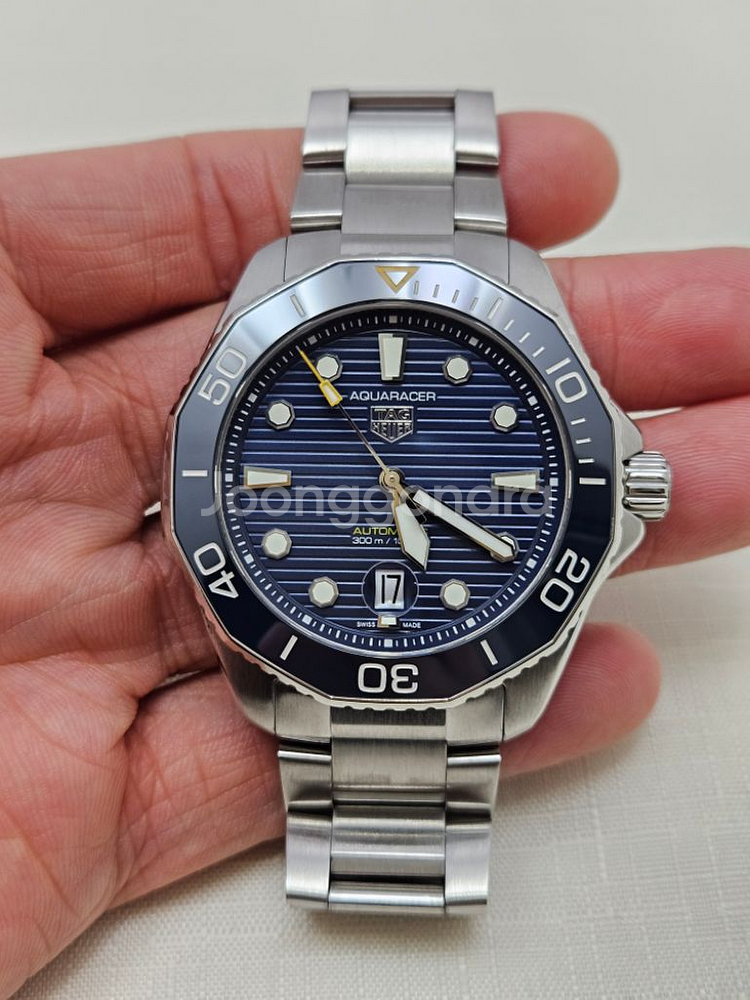 태그호이어 43mm 아쿠아레이서 보증서 있음--1