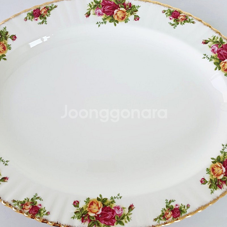 로얄알버트 올드컨트리로즈 오벌 접시 41cm--2