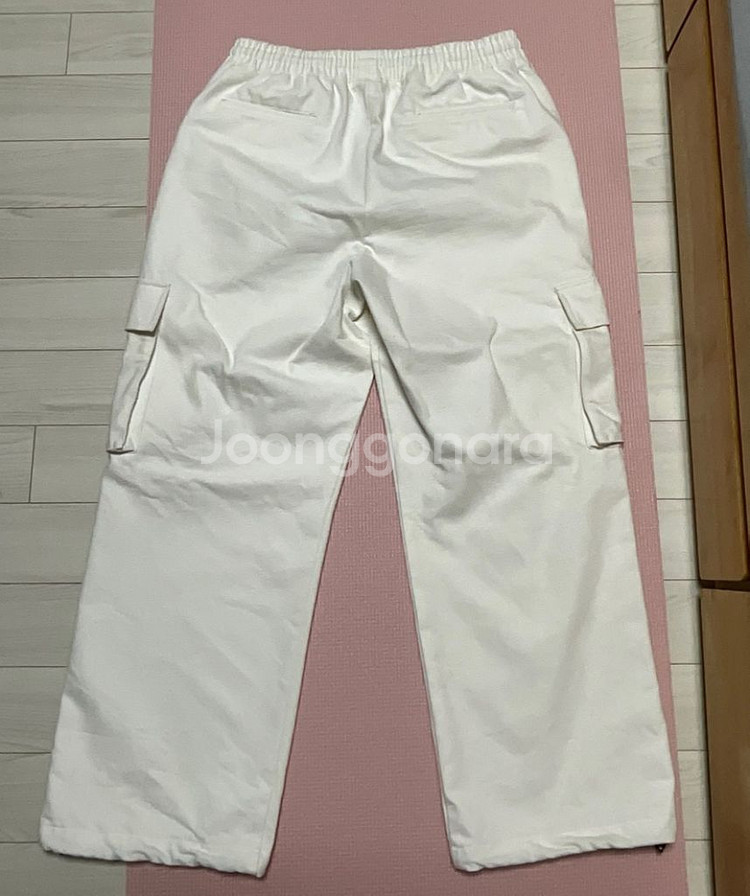 세미와이드 카고조거 스토퍼 데님 크림화이트--3