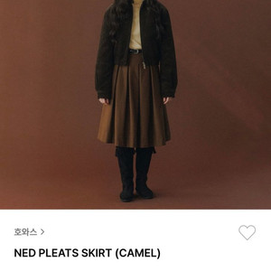 호와스 NED PLEATS SKIRT (차콜)s사이즈