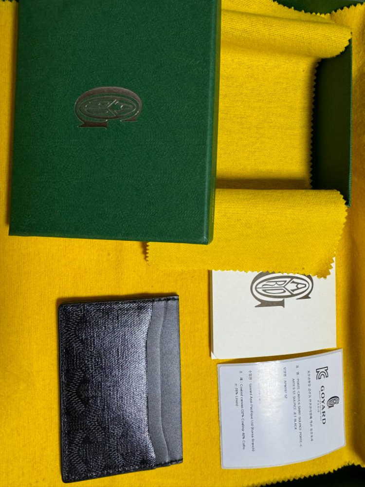 고야드 생쉴피스 카드홀더 한정판 리미티드 제트블랙--4