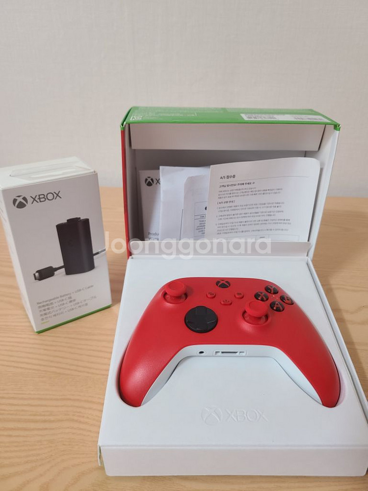 단순개봉/XBOX 4세대 블.투 컨트롤러+전용충전키트--4