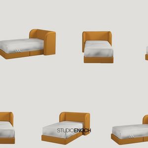 스튜디오에녹 맞춤제작 구름 침대 프레임 머스타드 SS