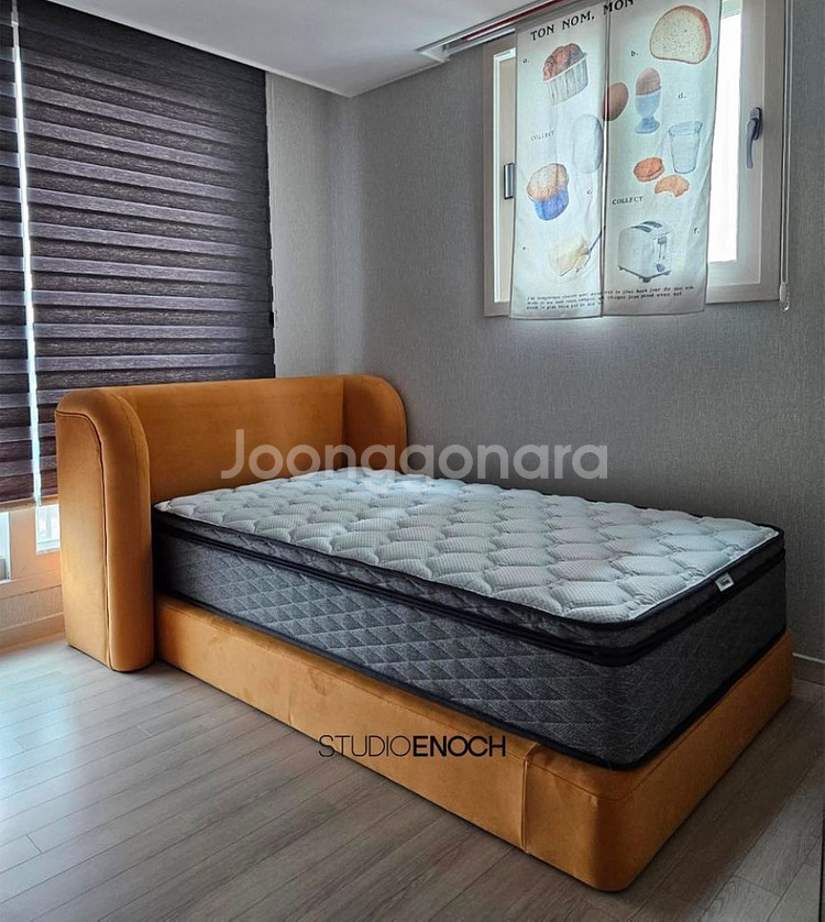 스튜디오에녹 맞춤제작 구름 침대 프레임 머스타드 SS--7