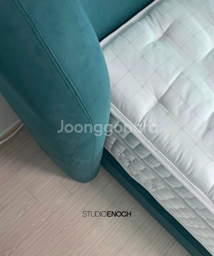 스튜디오에녹 맞춤제작 구름 침대 프레임 진청녹 K사이즈--6