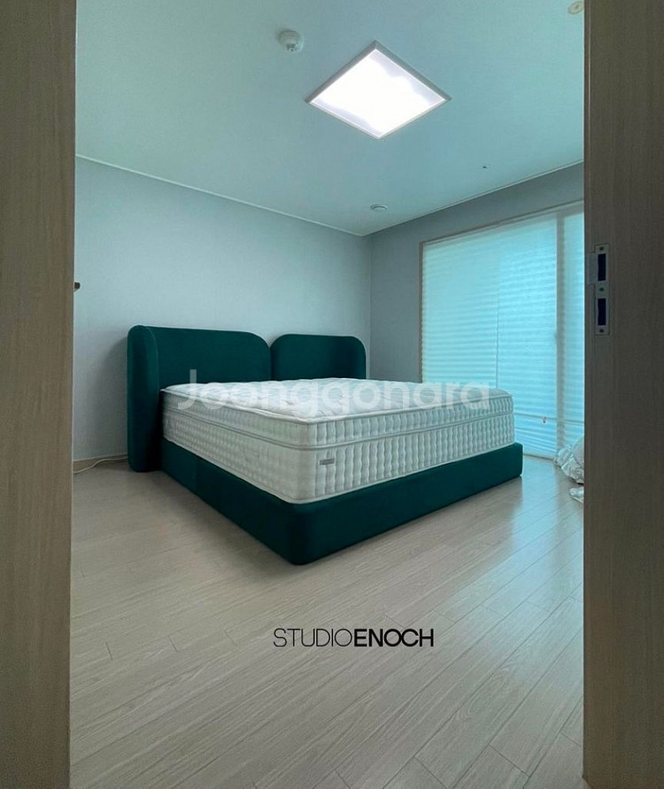 스튜디오에녹 맞춤제작 구름 침대 프레임 진청녹 K사이즈--7