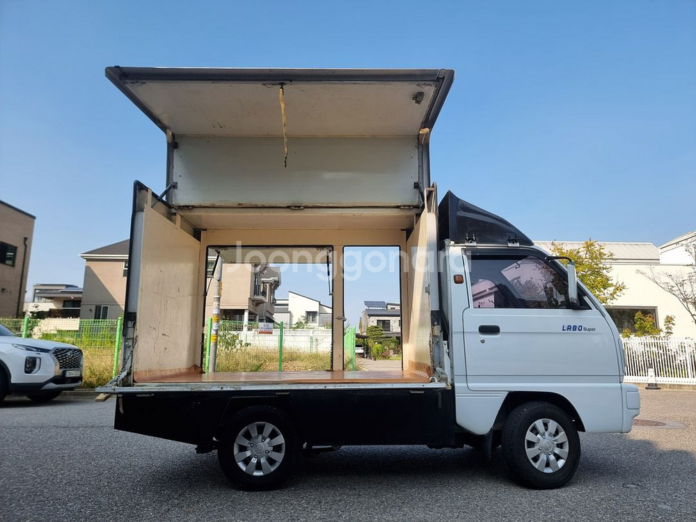 라보 윙바디 삼면개폐탑차 푸드트럭--6