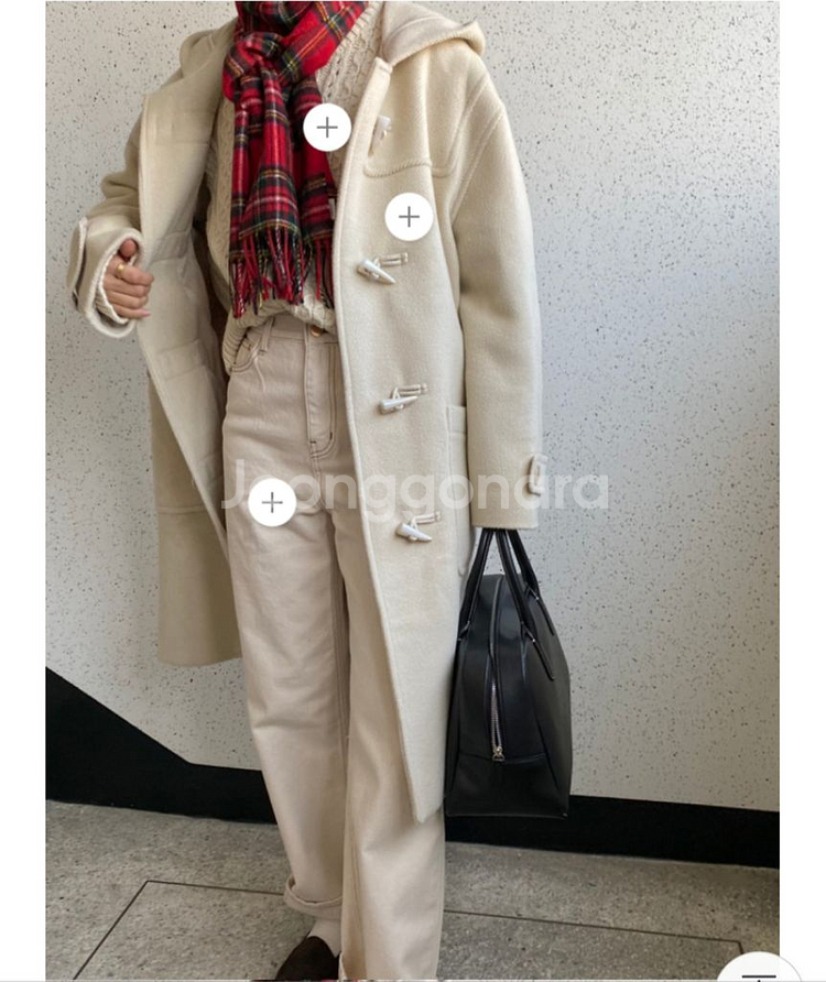 아브라함문 레드체크머플러--3