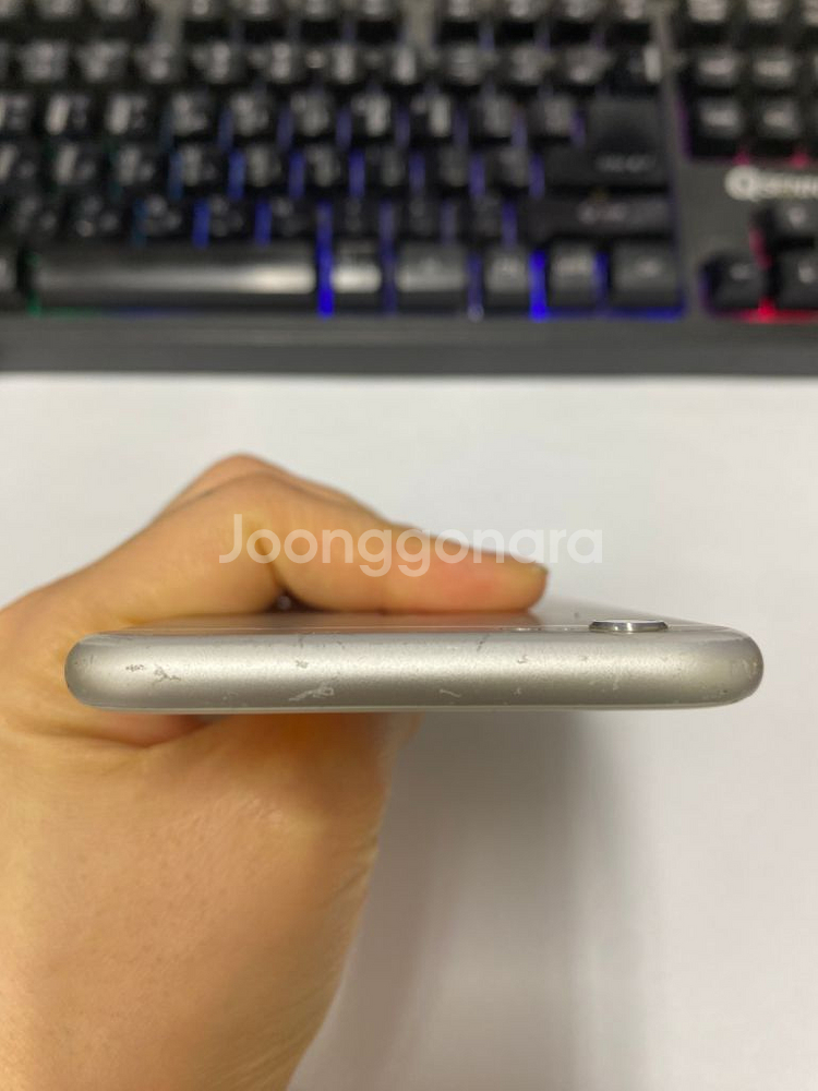 아이폰6S 실버 액정SS급 128GB 배터리100%--3