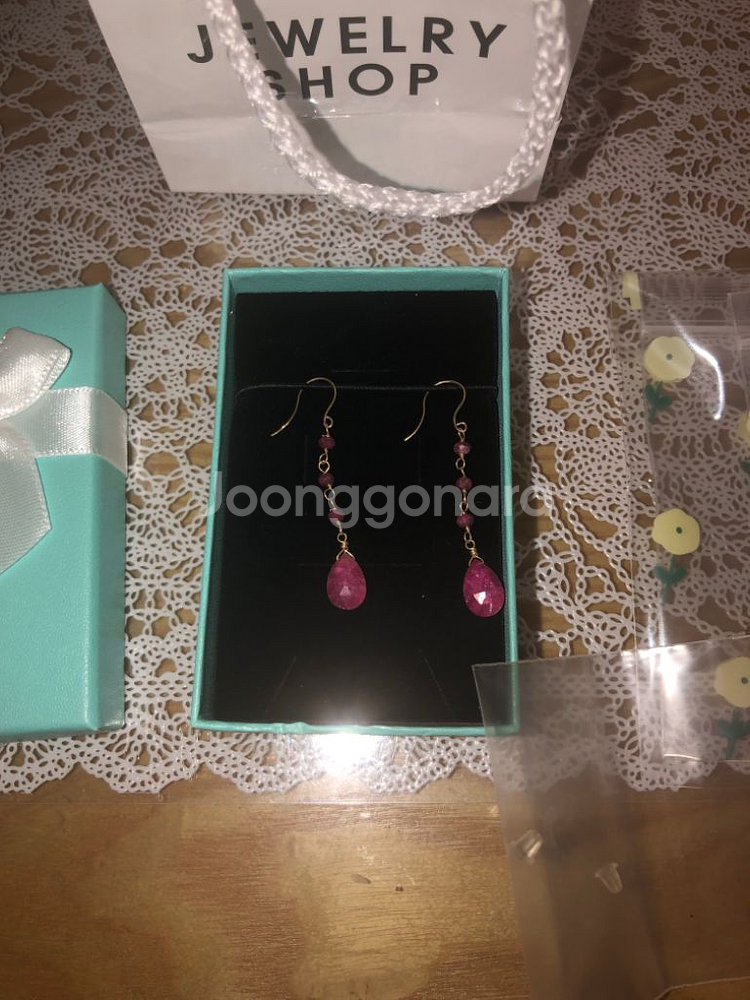 (새제품)14k자수정귀걸이외--1