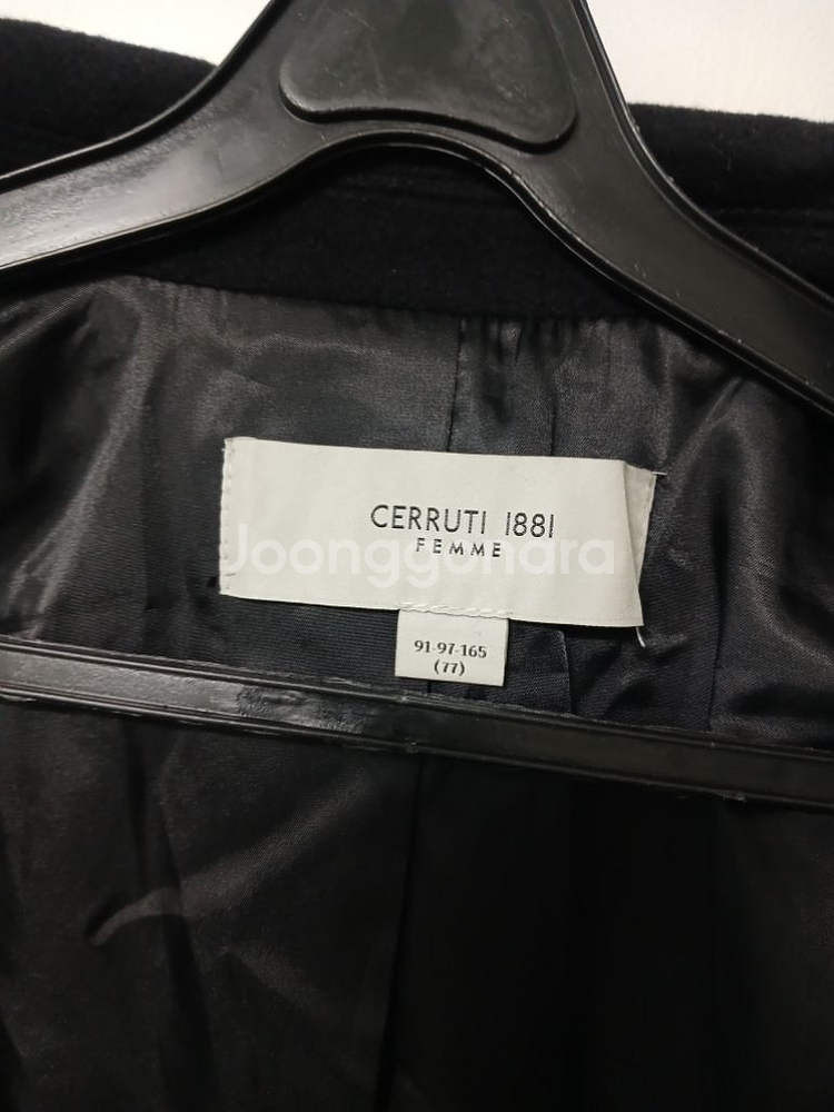 여성 세루티1881 울.캐시미어 롱코트(새상품급블랙95--6