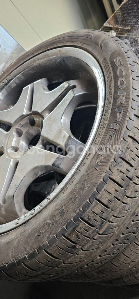 24인치 zyoxx휠 6홀 피렐리스폴피온 제로타이어--2