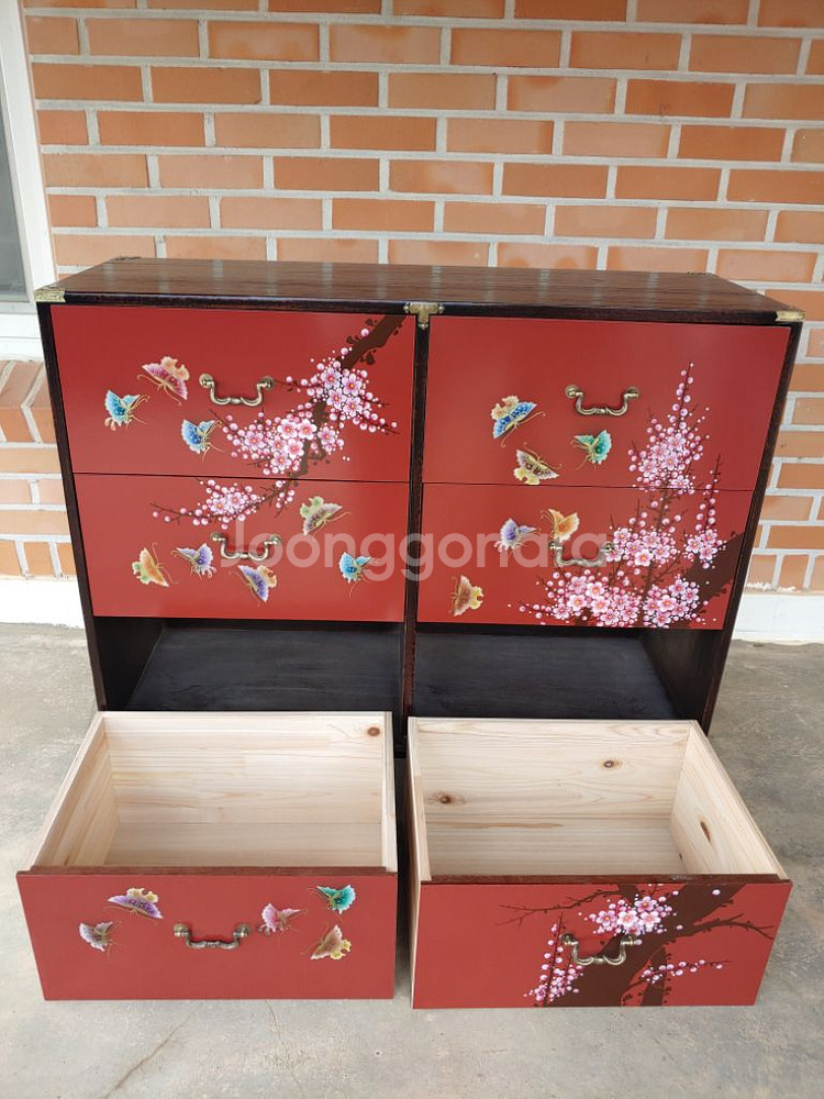 고가구 다홍나비6서랍장--2