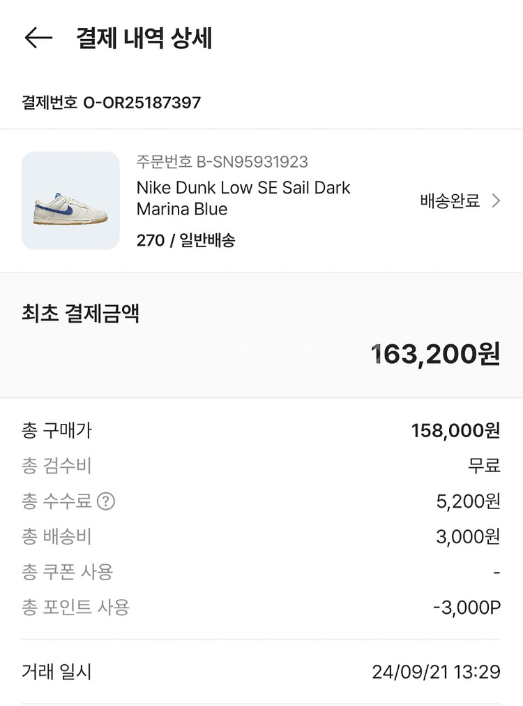 나이키 덩크 로우 SE 세일 마리나 블루 270--5