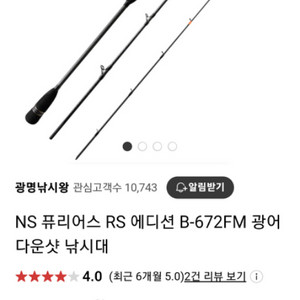 NS 퓨리어스 RS 에디션 B-672FM 광어 다운샷