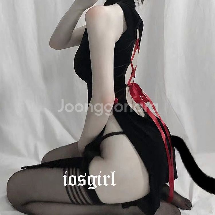 새상품)할로윈 치파오 코스프레 코스튬 의상 컨셉사진--6