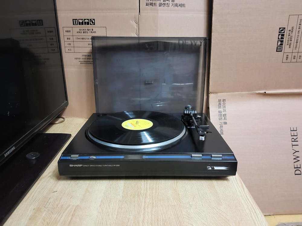 샤프 LP 턴테이블 RP 3000 (오디오 앰프 음향 이미지