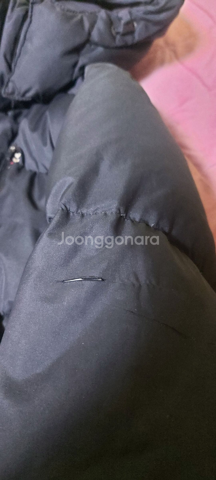 험멜 남성용 덕다운 하프패딩,벤치코트,다운자켓,L--4
