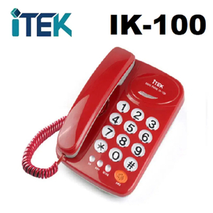 새제품) 아이텍 ITEK IK-100 유선전화기 레드