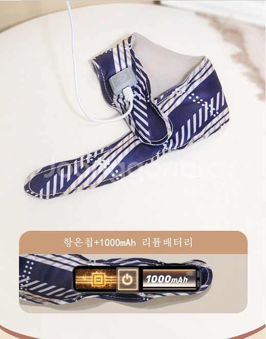 넥밴드 가열 넥워머 무선 그래핀 USB 충전 3단--2