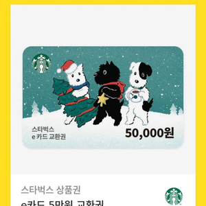 스타벅스 5만원 기프티콘 쿠폰