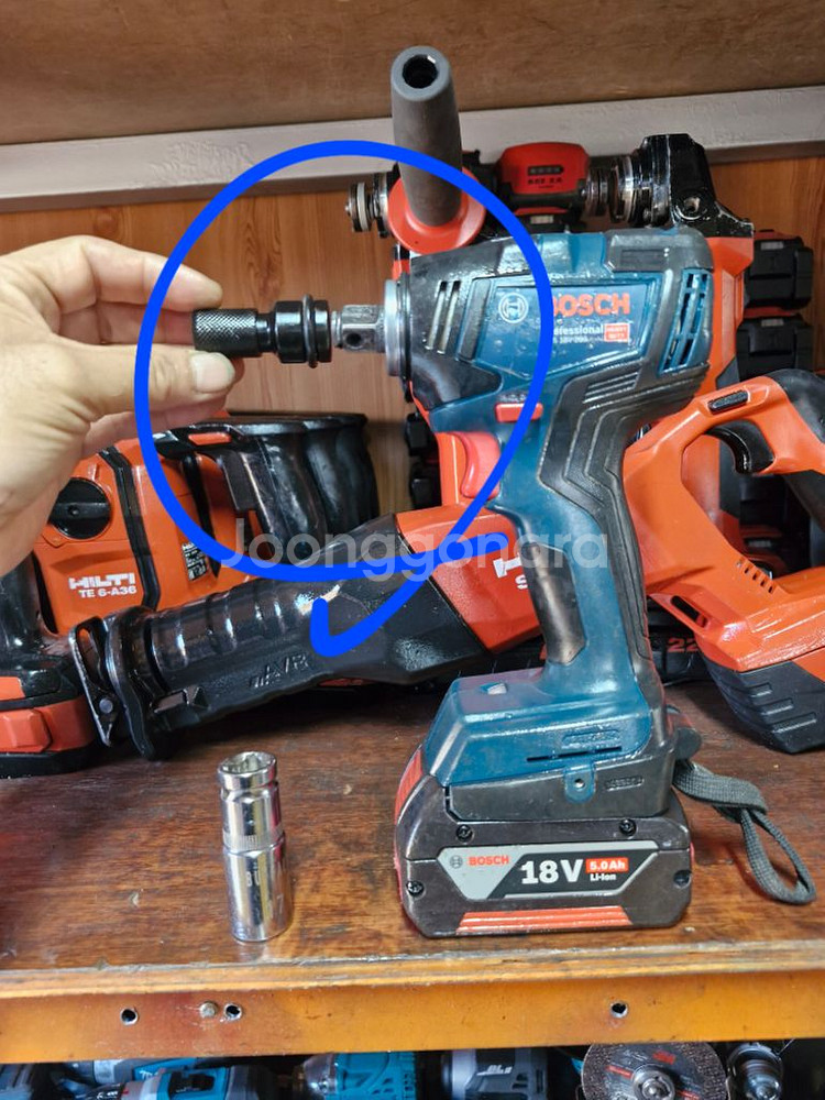 보쉬충전임팩렌치 GDS 18V 200.배터리포함2024--5
