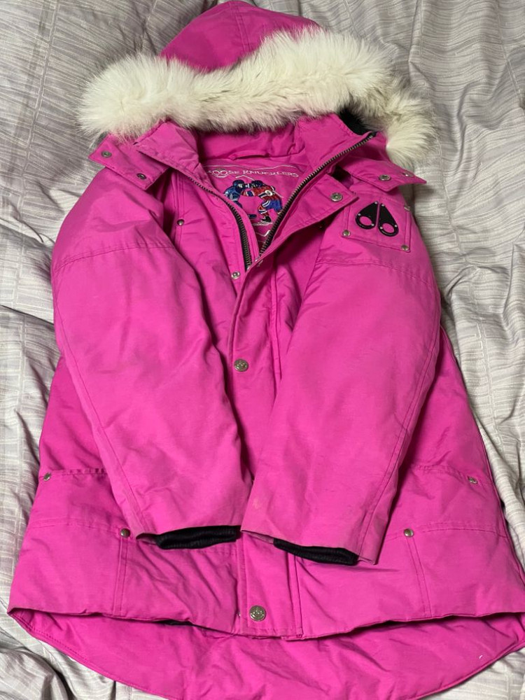 정품 키즈무스너클패딩 핑크m/m사이즈(140-150사이--1