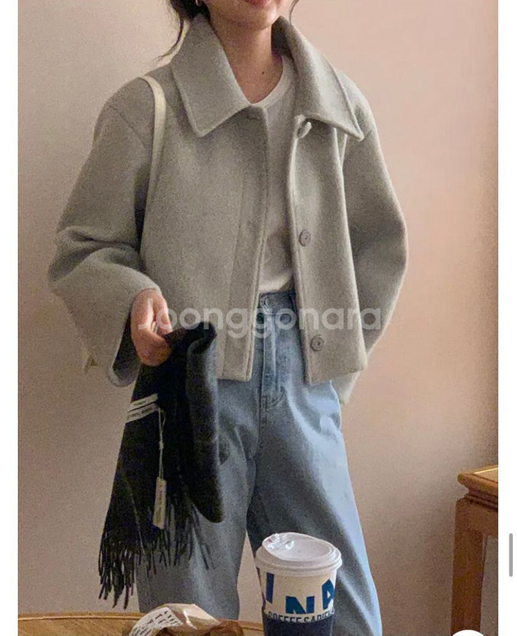 디어즈 로아 울 크롭 자켓 숏코트--2