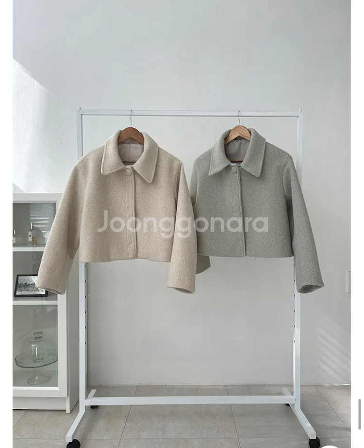 디어즈 로아 울 크롭 자켓 숏코트--4