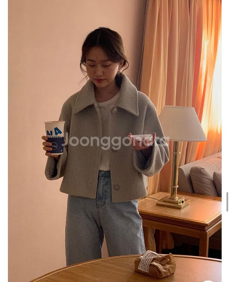 디어즈 로아 울 크롭 자켓 숏코트--3