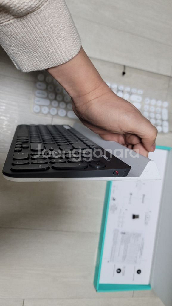 로지텍 k780 무소음 무선 풀세트 키스킨 포함--3