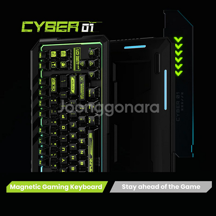 멜긱 cyber01 마그네틱 게이밍 키보드 (밀봉)--1