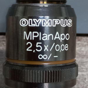 OLYMPUS MPlanApo 2.5x 현미경 렌즈