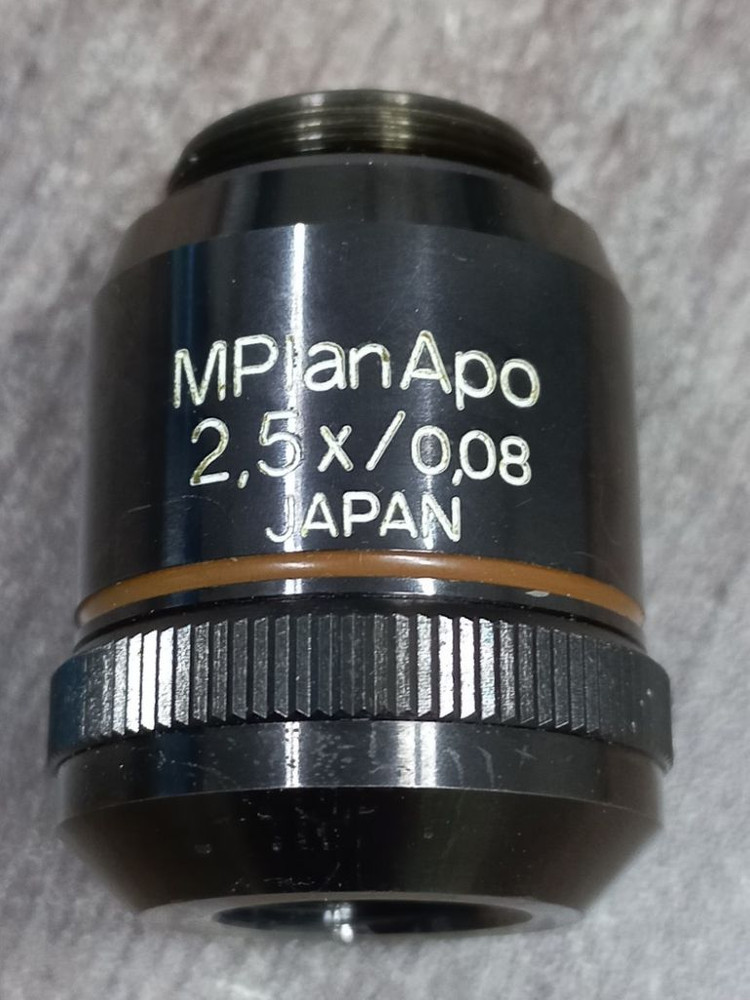 OLYMPUS MPlanApo 2.5x 현미경 렌즈 이미지