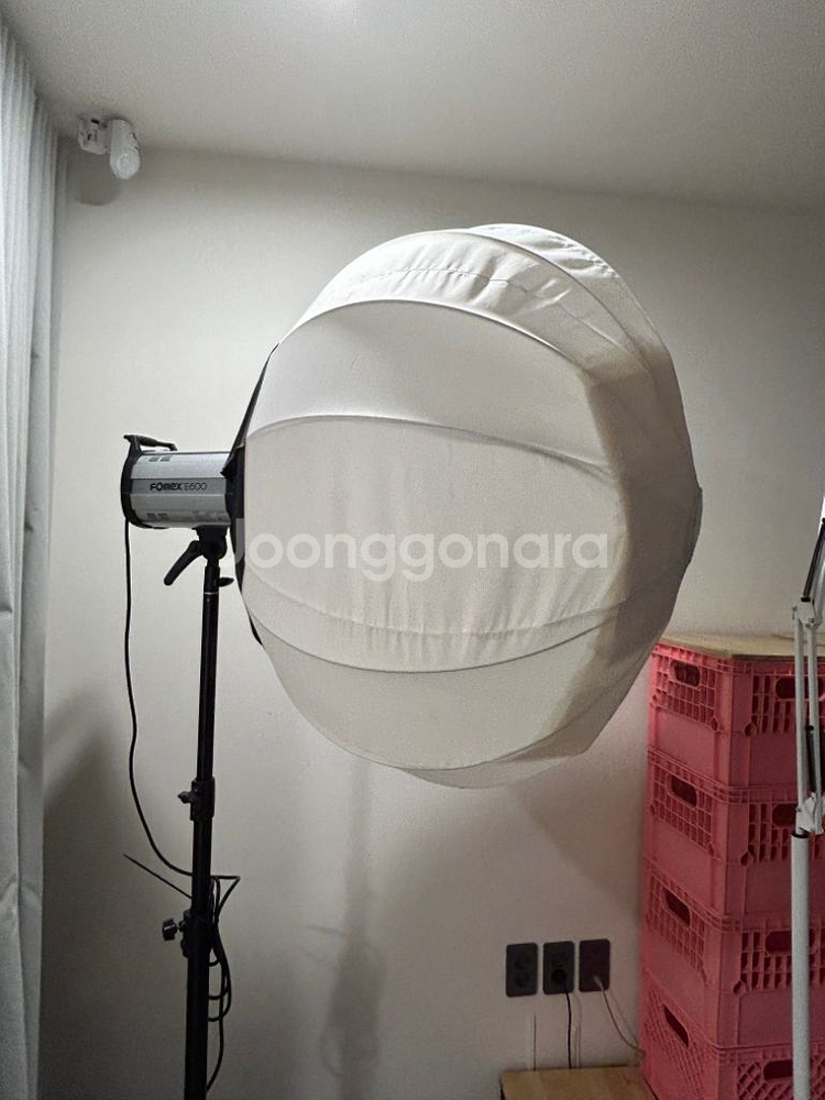 포맥스E600조명+페리랜턴소프트박스+a스탠드+샌드백--4