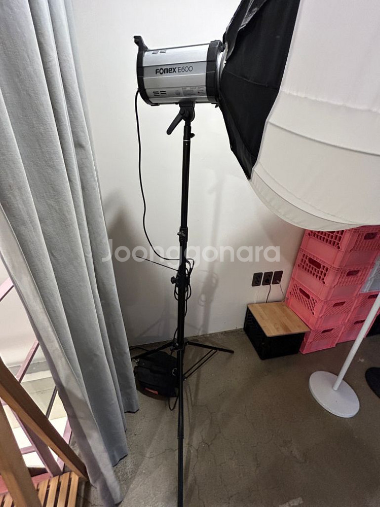 포맥스E600조명+페리랜턴소프트박스+a스탠드+샌드백--6