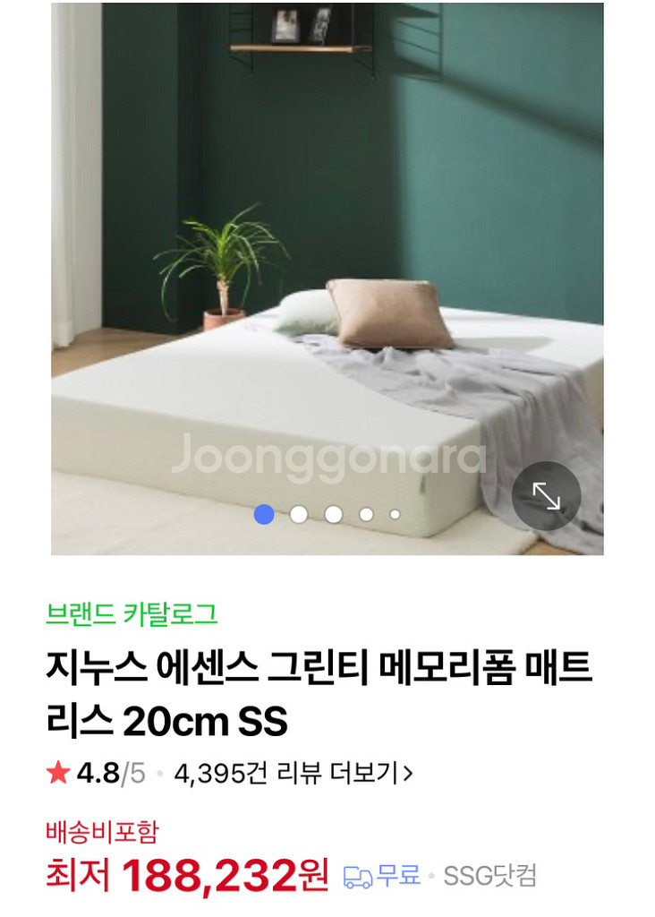 에보니아 벙커침대와 지누스 매트리스--1