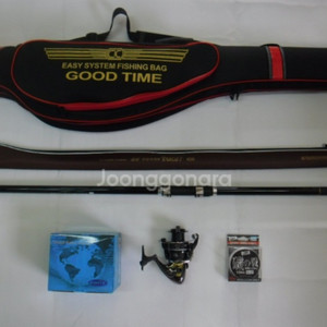 낚시가방+카본원투낚시대450+6000번릴+릴줄