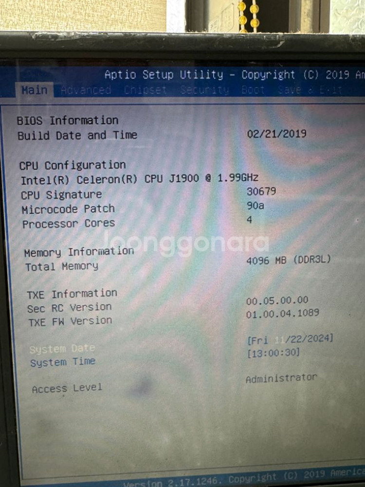 산업용 미니PC Celeron (R) CPU J1900--4