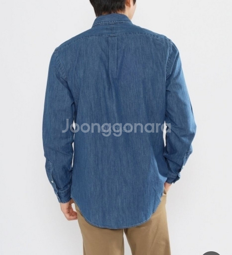 폴로 중청 데님셔츠 (커스텀 핏, 2XL)--2