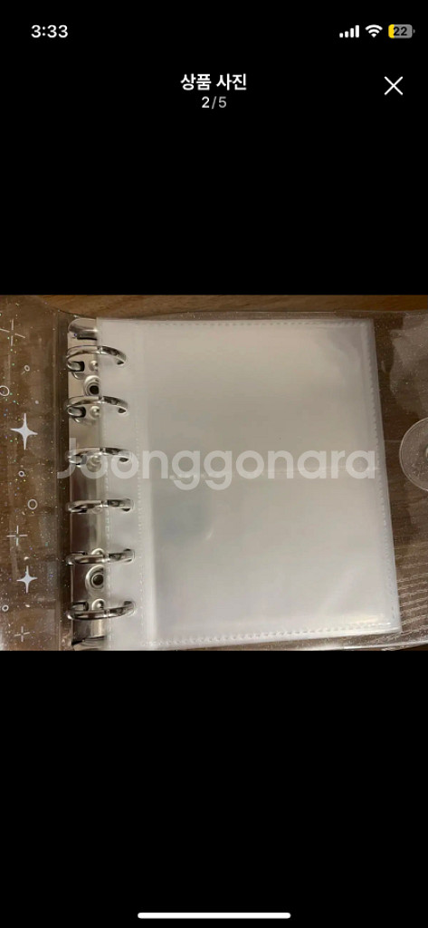 비온뒤 2단 6공 바인더 속지 포카 증사--1