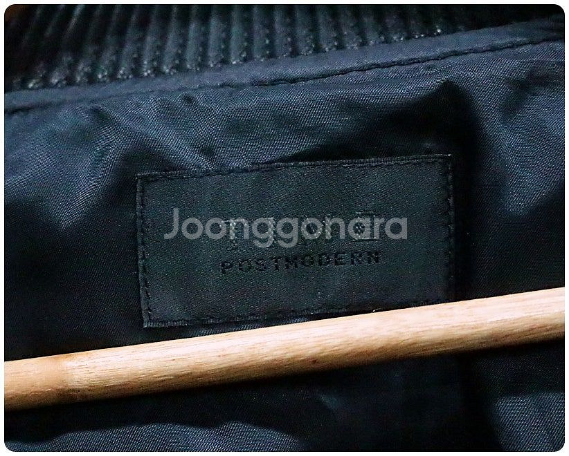 타임옴므 염소가죽 배색 보카시 패디드 블루종 점퍼 95--7