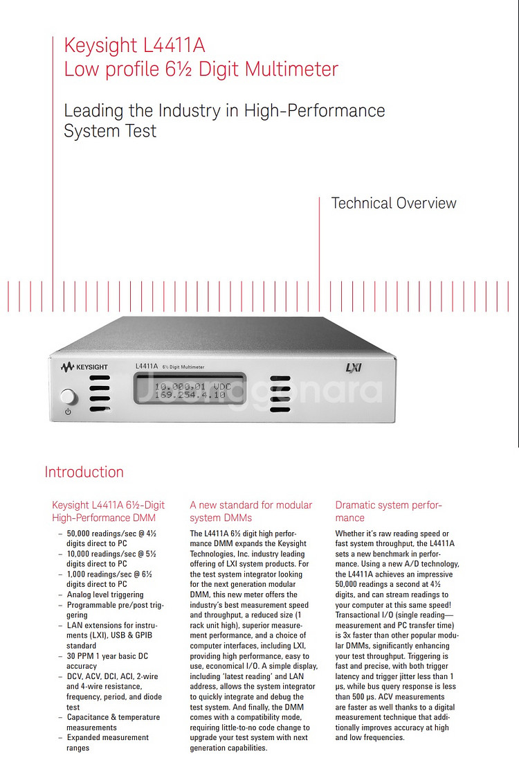 Keysight L4411A 시스템 디지털 멀티미터--5